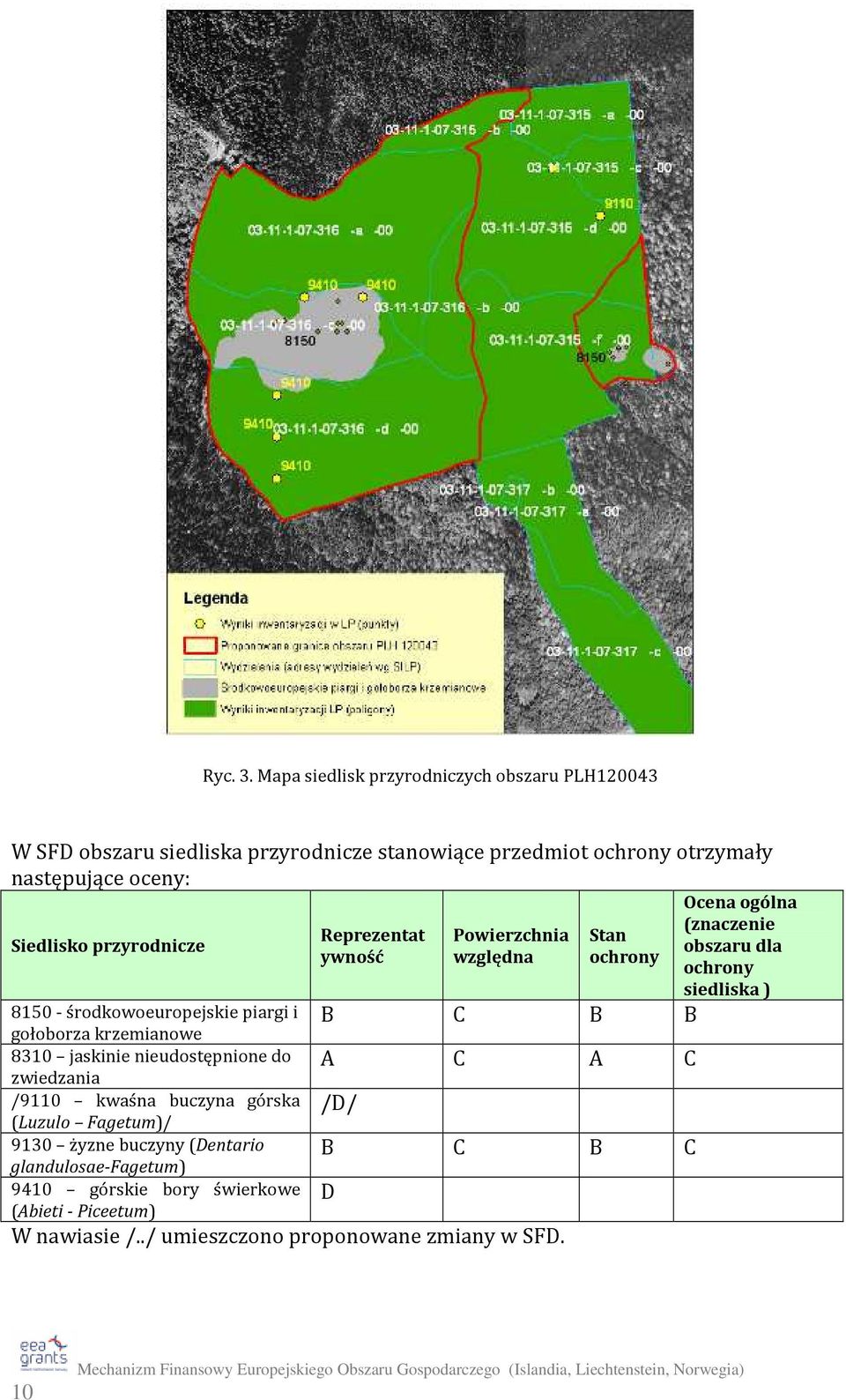 przyrodnicze 8150 - środkowoeuropejskie piargi i gołoborza krzemianowe 8310 jaskinie nieudostępnione do zwiedzania /9110 kwaśna buczyna górska (Luzulo