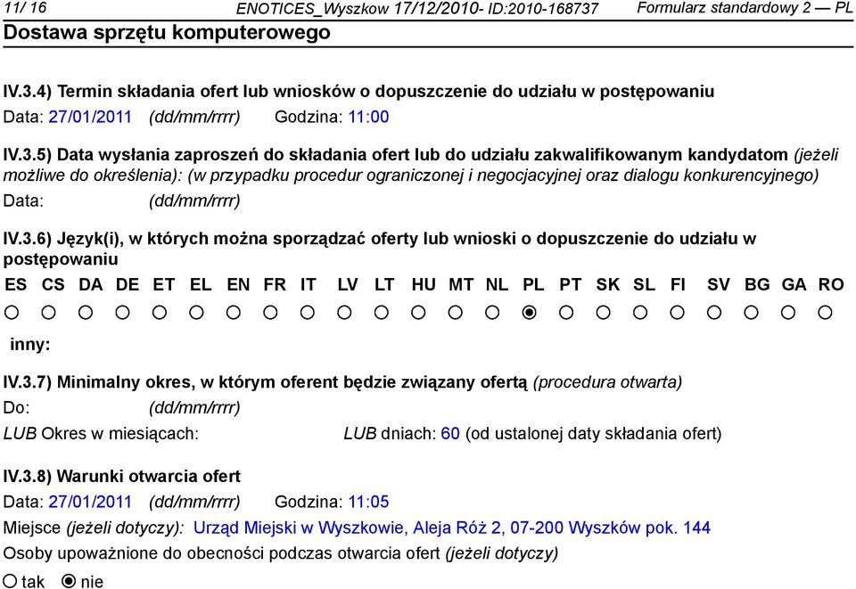konkurencyjnego) Data: (dd/mm/rrrr) IV.3.