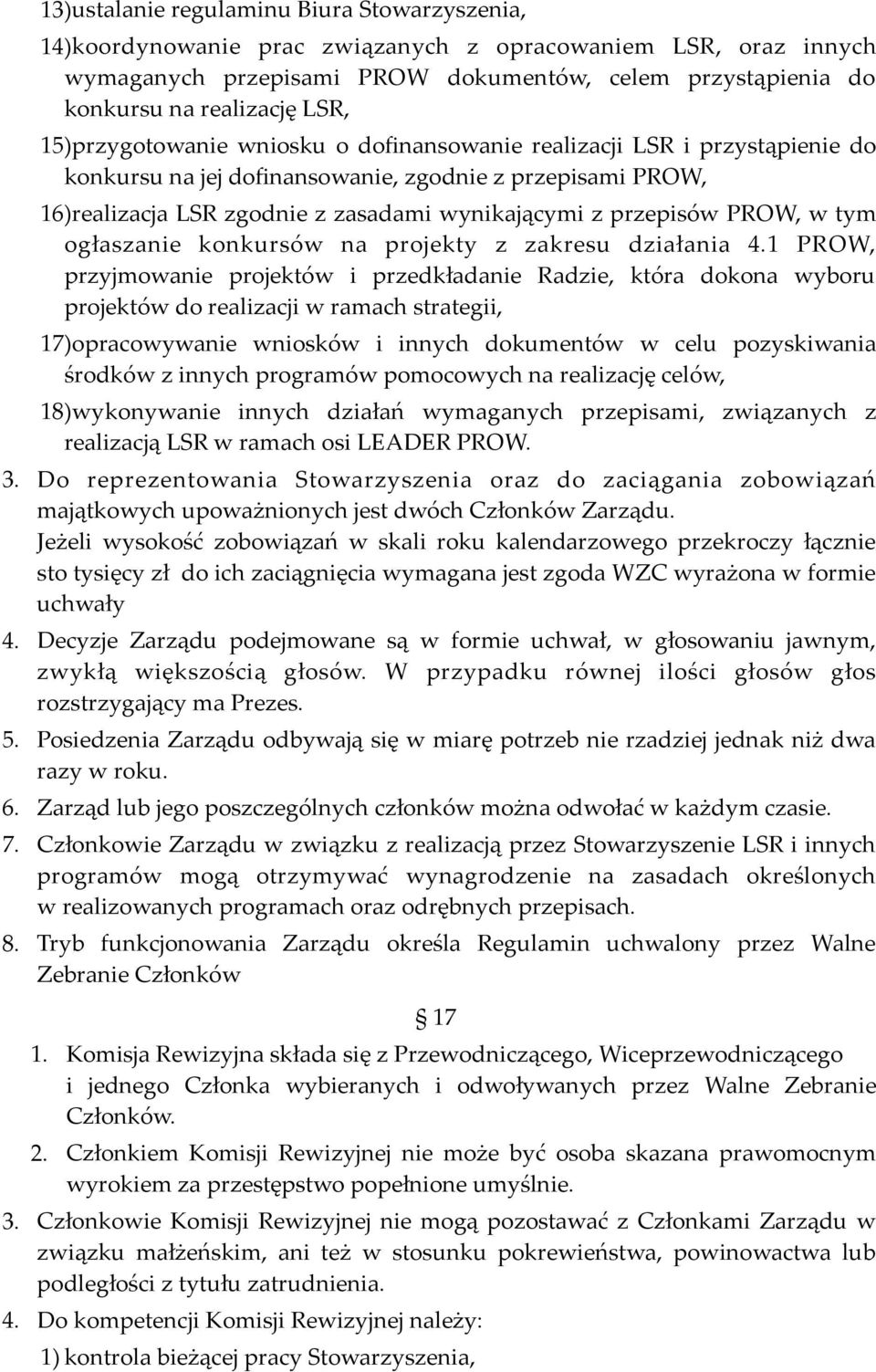 PROW, w tym ogłaszanie konkursów na projekty z zakresu działania 4.