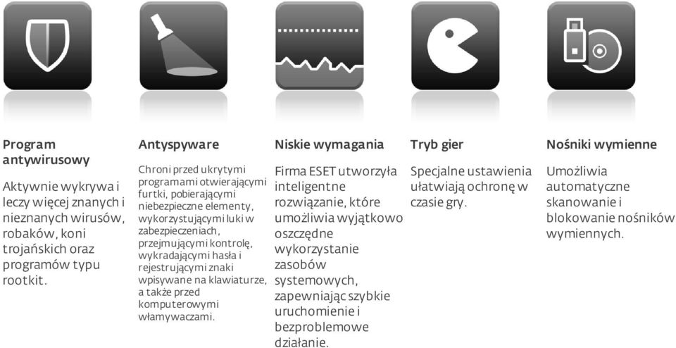 kontrolę, wykradającymi hasła i rejestrującymi znaki wpisywane na klawiaturze, a także przed komputerowymi włamywaczami.