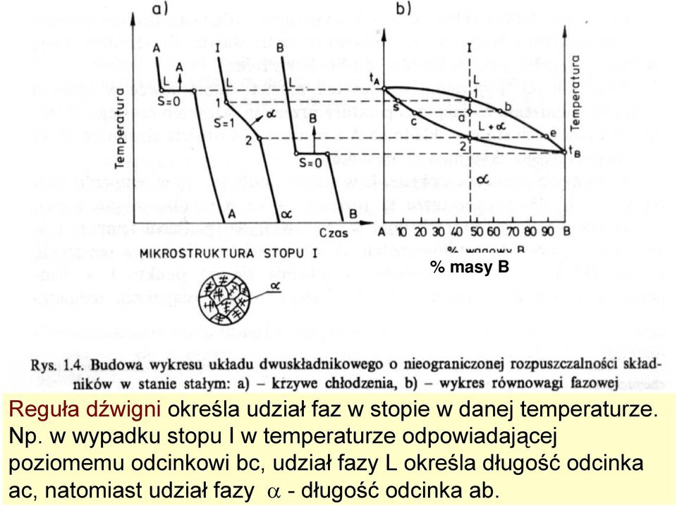 w wypadku stopu I w temperaturze odpowiadającej poziomemu