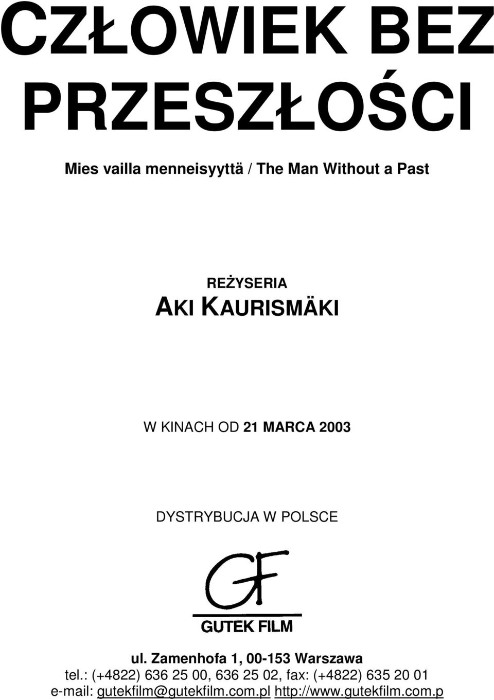 Zamenhofa 1, 00-153 Warszawa tel.