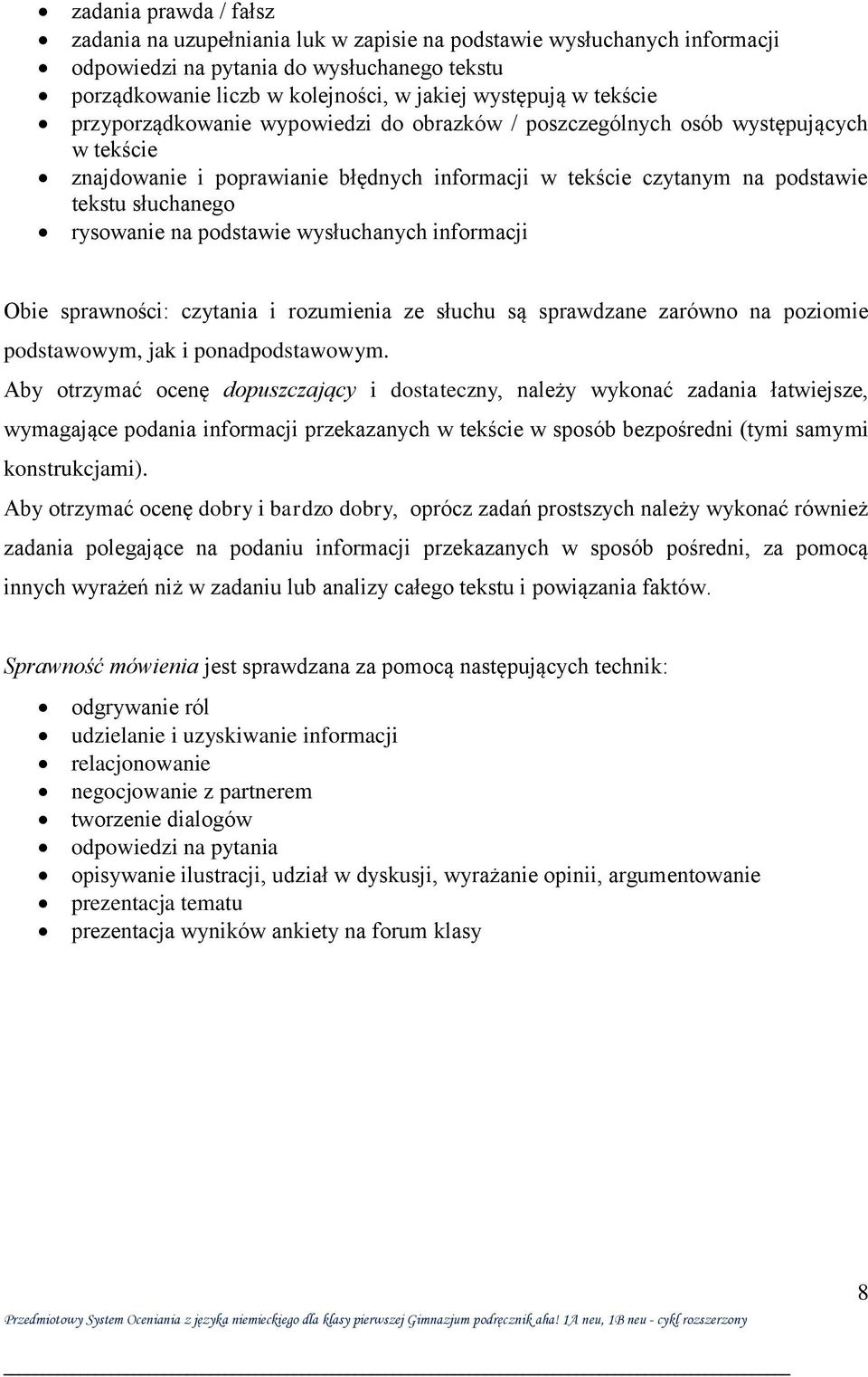 rysowanie na podstawie wysłuchanych informacji Obie sprawności: czytania i rozumienia ze słuchu są sprawdzane zarówno na poziomie podstawowym, jak i ponadpodstawowym.