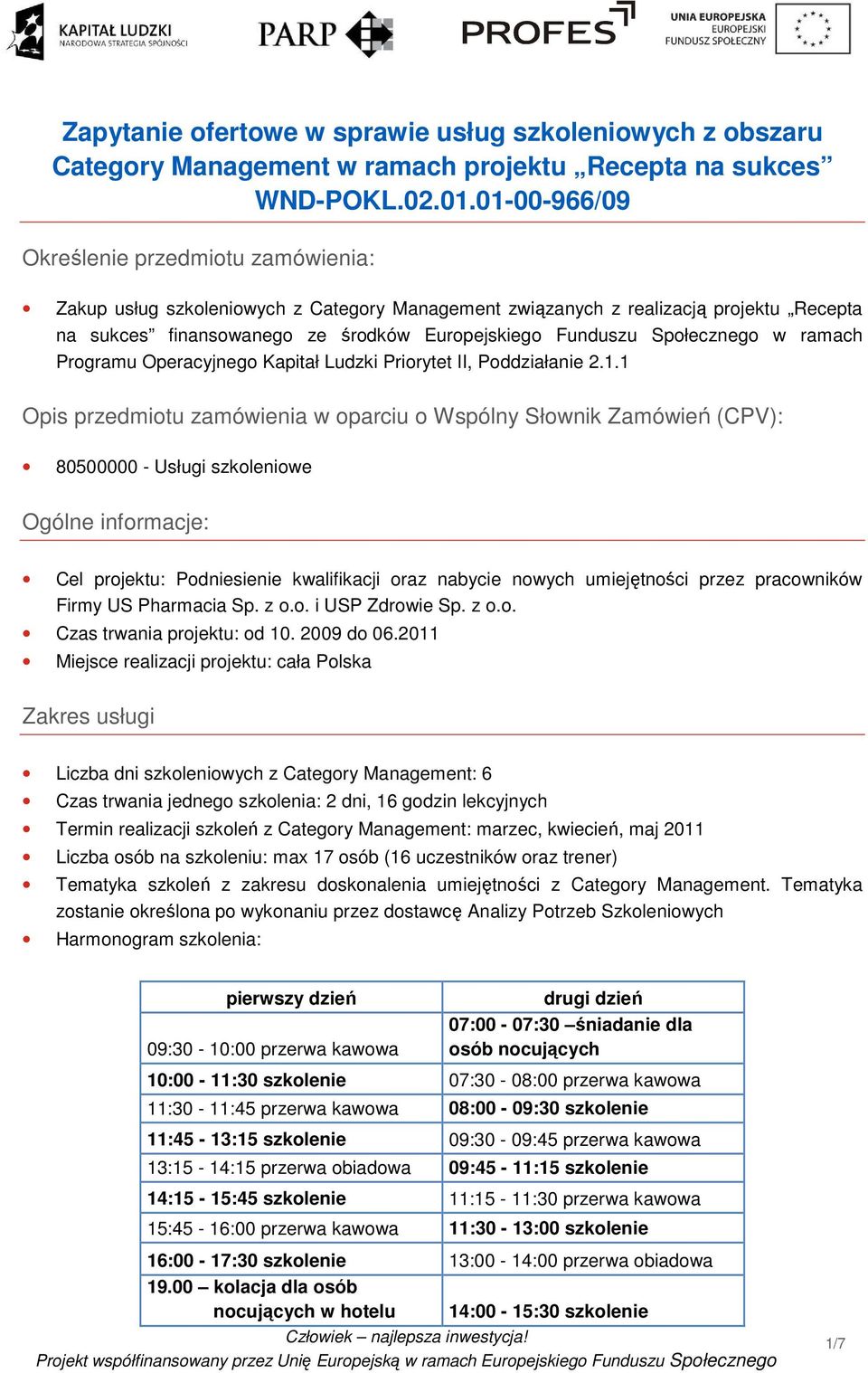 Programu Operacyjnego Kapitał Ludzki Priorytet II, Poddziałanie 2.1.