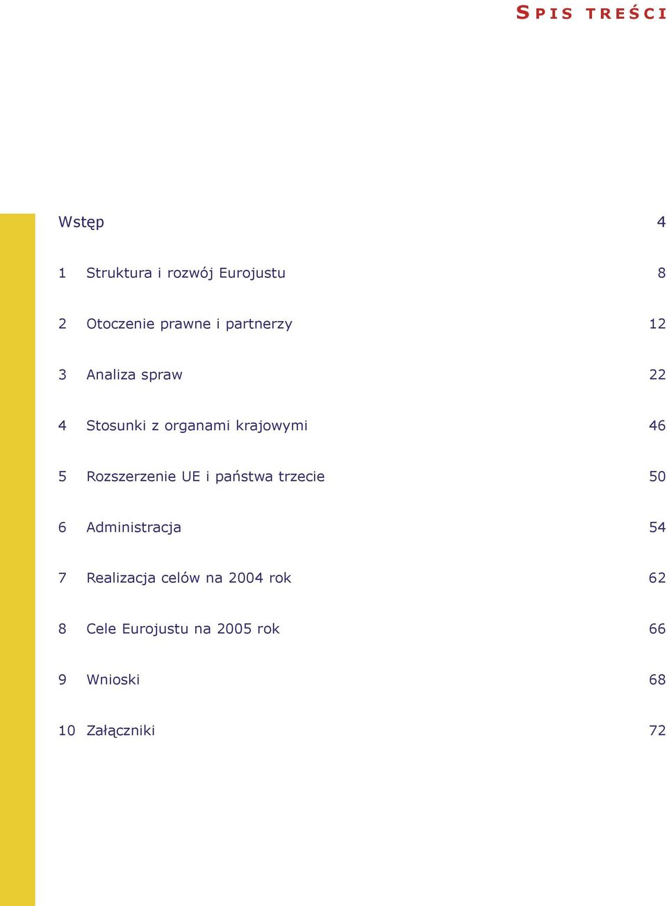 5 Rozszerzenie UE i państwa trzecie 50 6 Administracja 54 7 Realizacja