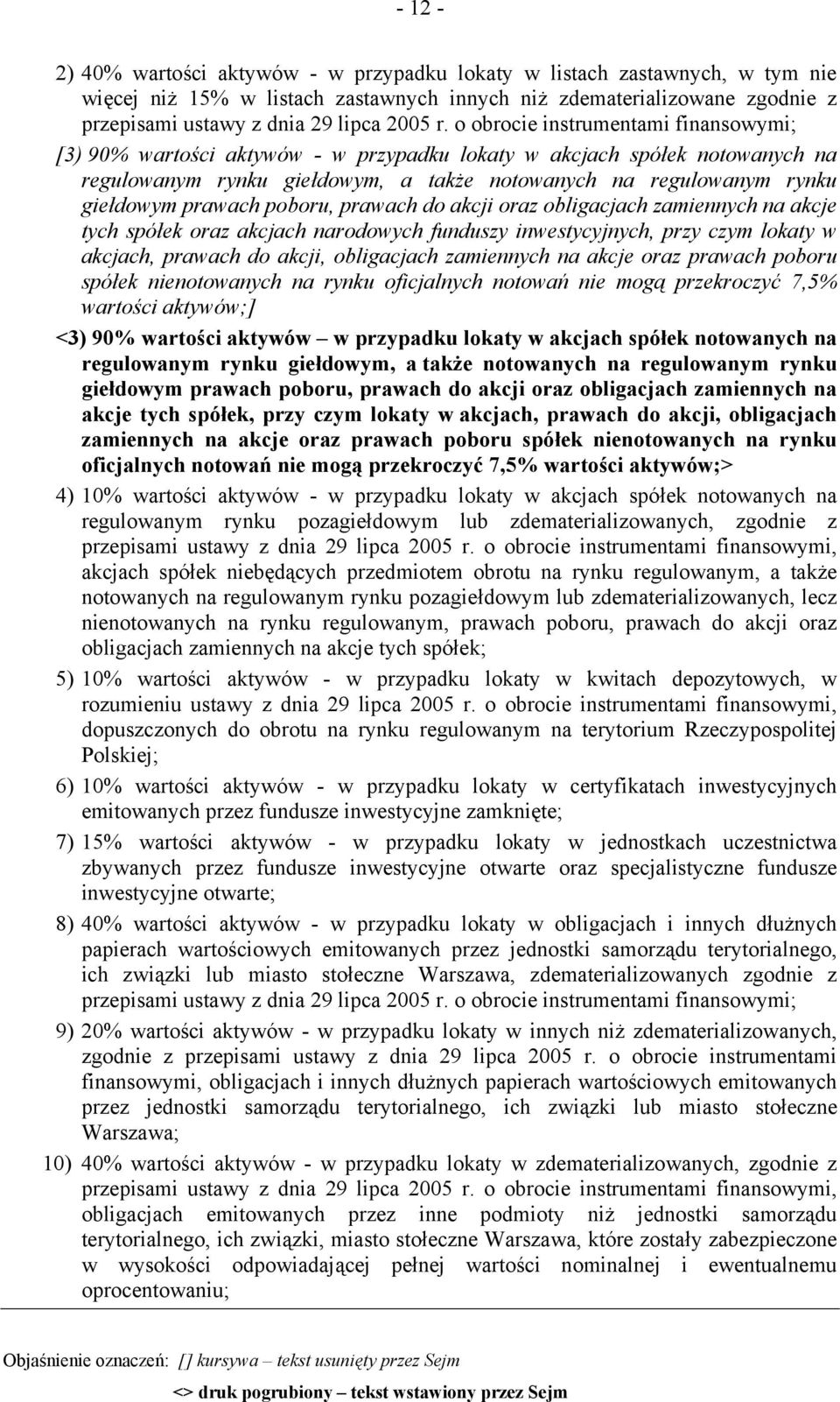 prawach poboru, prawach do akcji oraz obligacjach zamiennych na akcje tych spółek oraz akcjach narodowych funduszy inwestycyjnych, przy czym lokaty w akcjach, prawach do akcji, obligacjach zamiennych