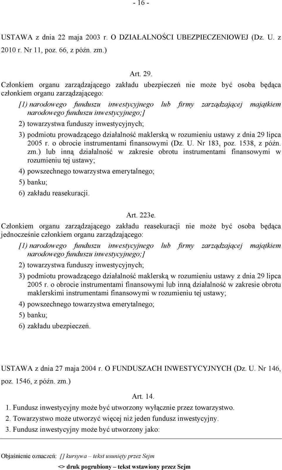 funduszu inwestycyjnego;] 2) towarzystwa funduszy inwestycyjnych; 3) podmiotu prowadzącego działalność maklerską w rozumieniu ustawy z dnia 29 lipca 2005 r. o obrocie instrumentami finansowymi (Dz. U.