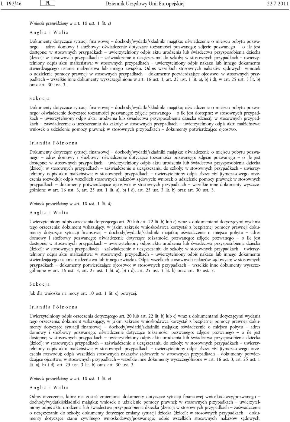 pozwanego o ile jest dostępne; w stosownych przypadkach uwierzytelniony odpis aktu urodzenia lub świadectwa przysposobienia dziecka (dzieci); w stosownych przypadkach zaświadczenie o uczęszczaniu do