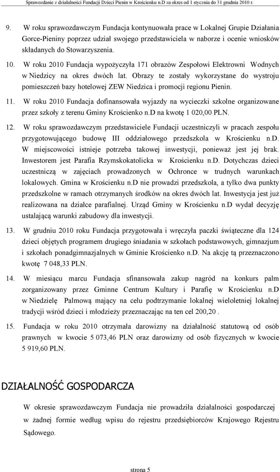 Obrazy te zostały wykorzystane do wystroju pomieszczeń bazy hotelowej ZEW Niedzica i promocji regionu Pienin. 11.
