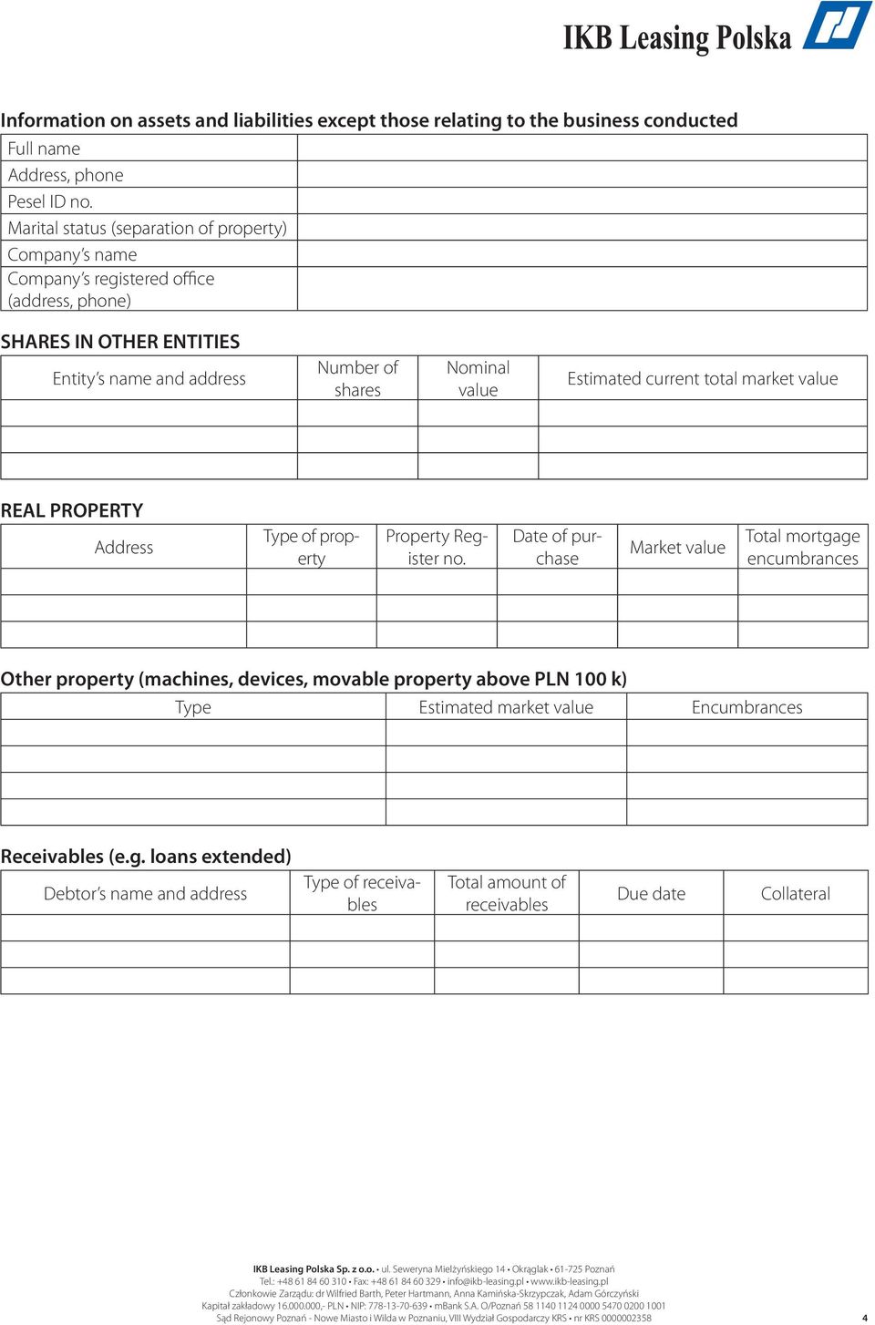 current total market value REAL PROPERTY Address Type of property Property Register no.