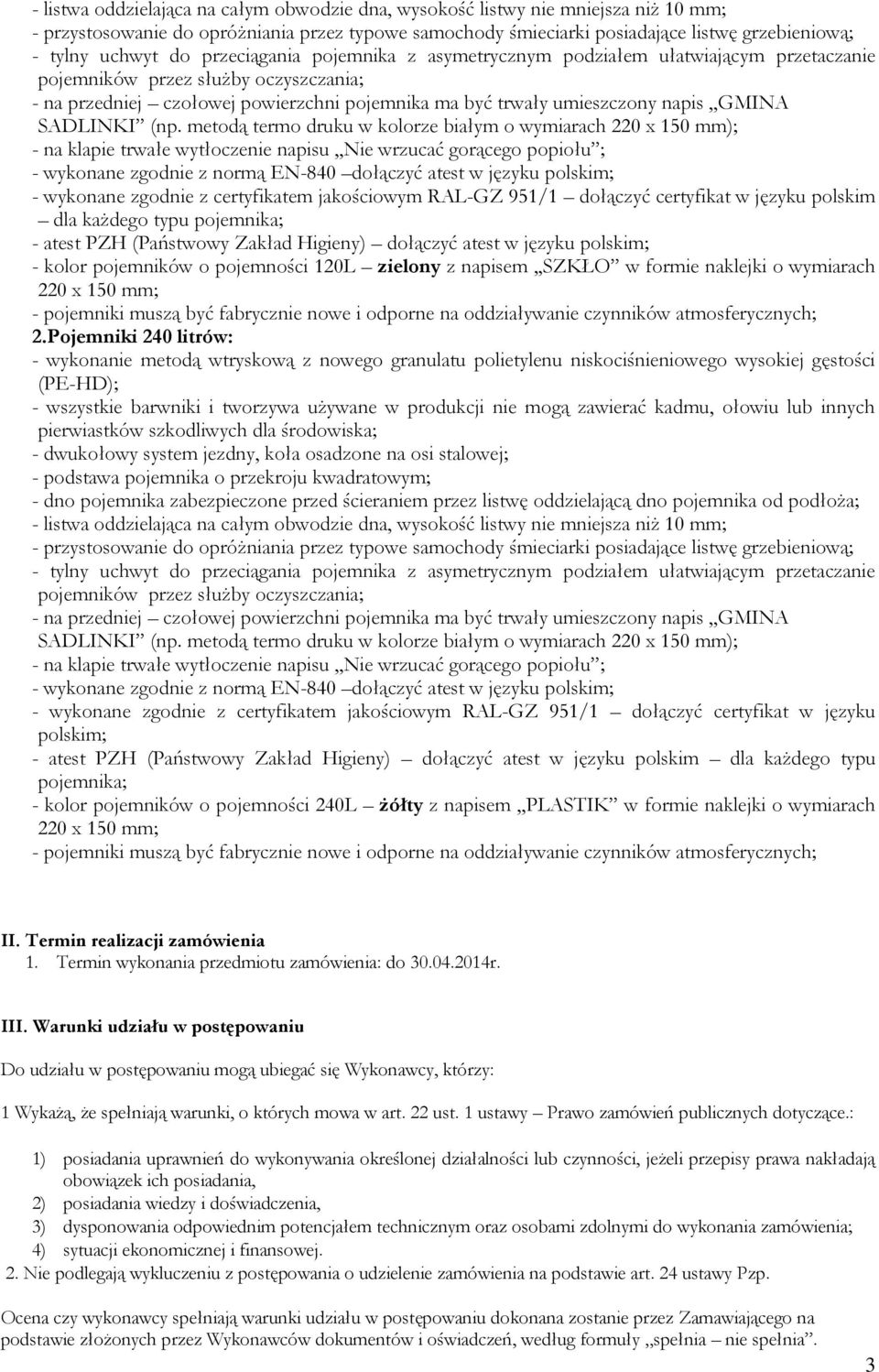 napis,,gmina SADLINKI (np.