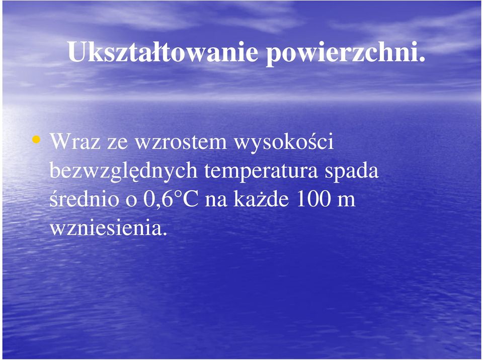 bezwzględnych temperatura spada