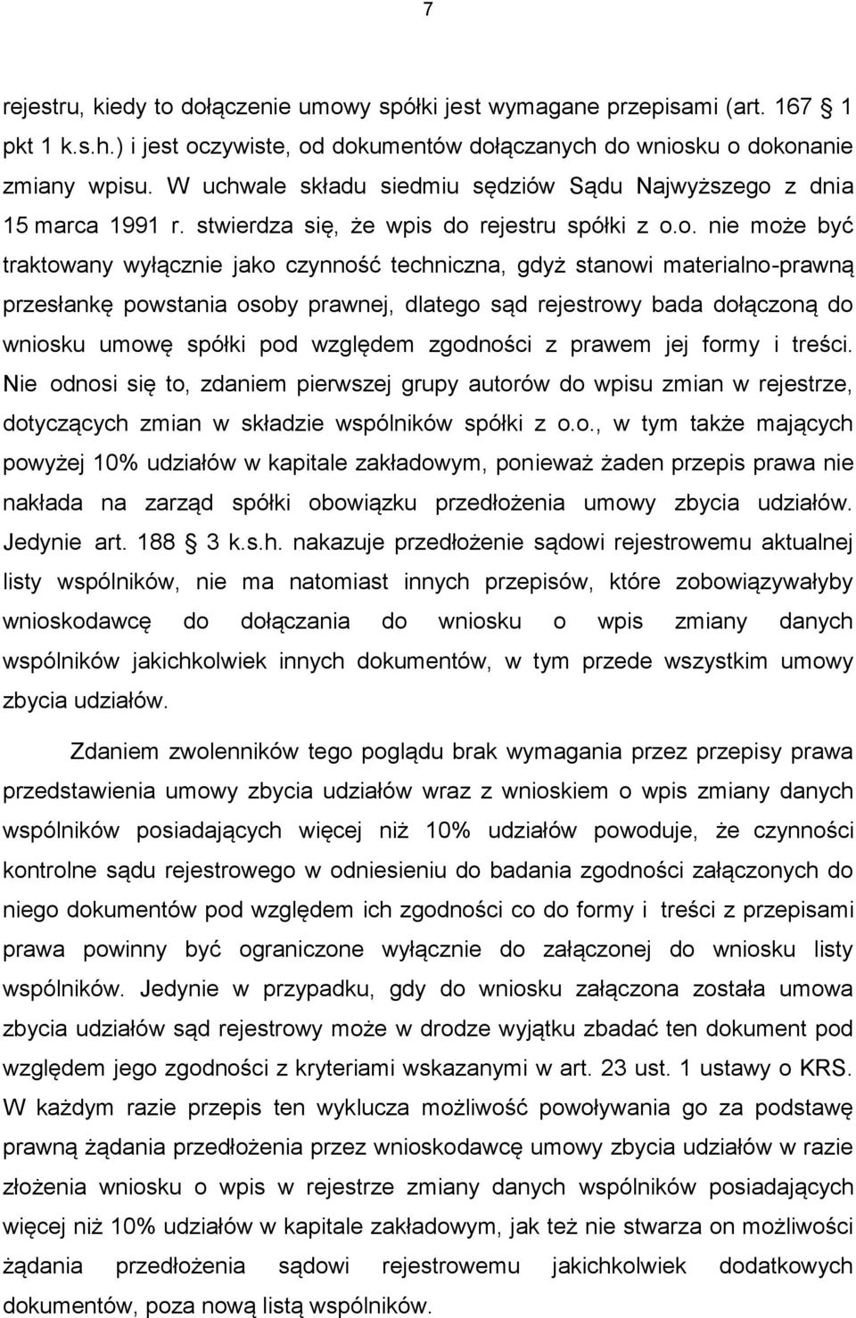 z dnia 15 marca 1991 r. stwierdza się, że wpis do 