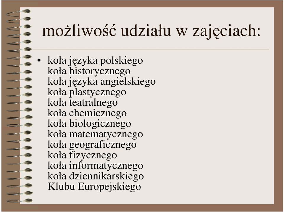 chemicznego koła biologicznego koła matematycznego koła geograficznego