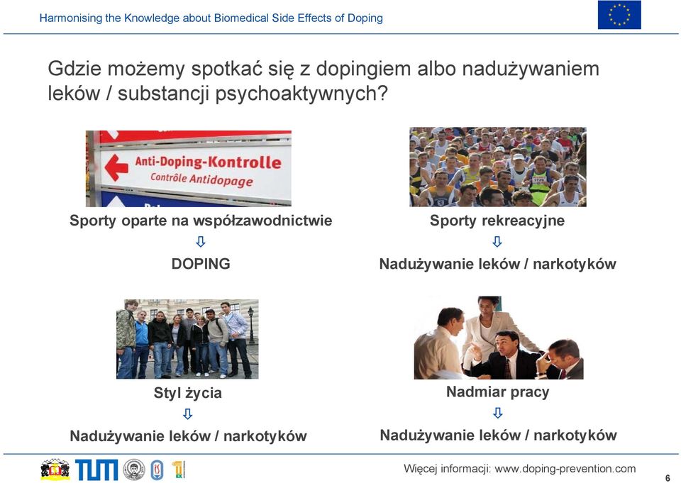 Sporty oparte na współzawodnictwie DOPING Sporty rekreacyjne