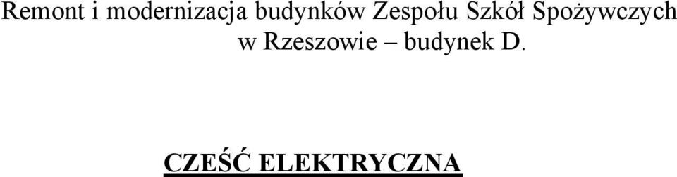 Spożywczych w Rzeszowie