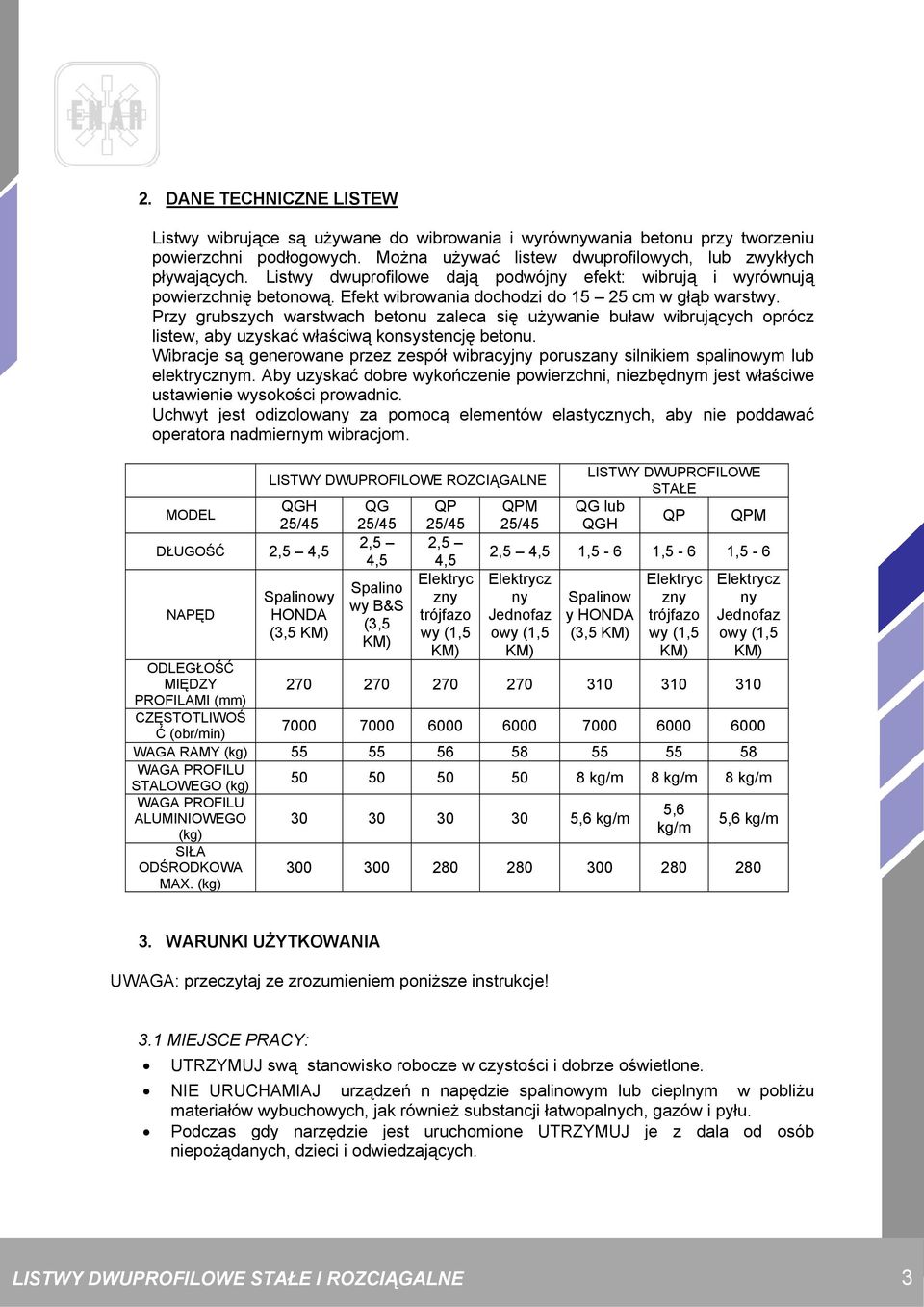 Przy grubszych warstwach betonu zaleca się używanie buław wibrujących oprócz listew, aby uzyskać właściwą konsystencję betonu.