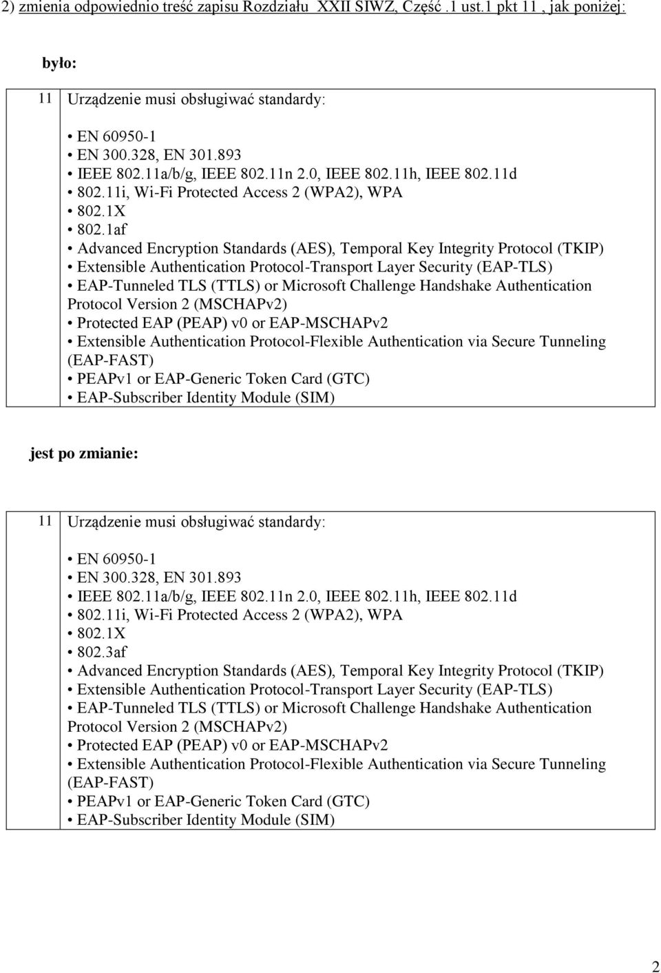 1af Advanced Encryption Standards (AES), Temporal Key Integrity Protocol (TKIP) Extensible Authentication Protocol-Transport Layer Security (EAP-TLS) EAP-Tunneled TLS (TTLS) or Microsoft Challenge