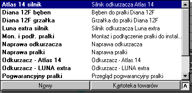 28 Podstawowe wiadomości o programie Rys. 1-7 Wybór kontrahenta podczas wprowadzania danych.