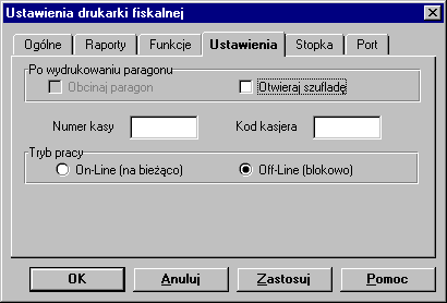 Administracja 79 Ustawienia drukarki Otwiera okno umożliwiające zdefiniowanie drukarki współpracującej z programem oraz zmianę jej ustawień lub wydawanie poleceń.