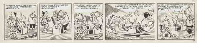 21 JANUSZ CHRISTA (1934-2008) "Niezwykłe przygody Kajtka-Majtka", pasek komiksowy nr 156, 1960 r.