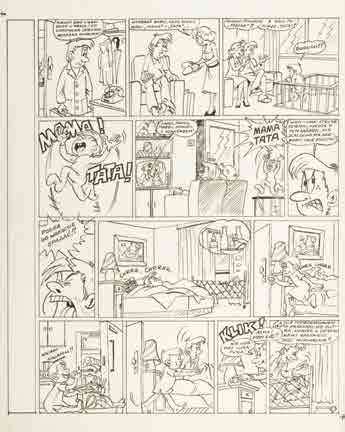33 SZARLOTA PAWEL (ur. 1950) "Kubuś piekielny", plansza komiksowa nr 9, 1977 r.