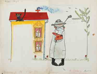 158 MIROSŁAW POKORA (1933-2006) Dziewczynka, ilustracja do czasopisma "Płomyczek" gwasz/papier, 29,5 x 20,5 cm na licu opisany u dołu ołówkiem: '1/1 Pczek 11 str.