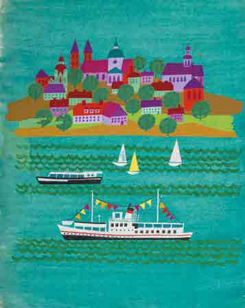 165 HALINA GUTSCHE-SIEWIERSKA (1928-2011) "Nasza ziemia i słońce", ilustracja do książki Czesława Janczarskiego, 1979 r.