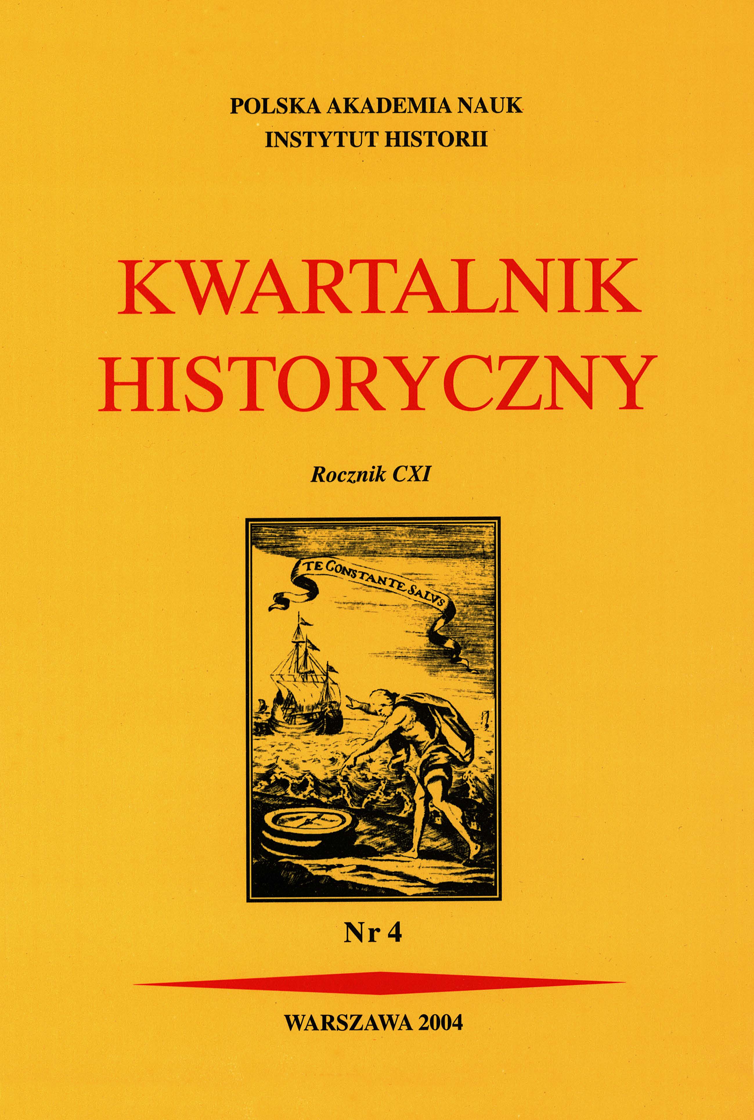 POLSKA AKADEMIA NAUK INSTYTUT HISTORII