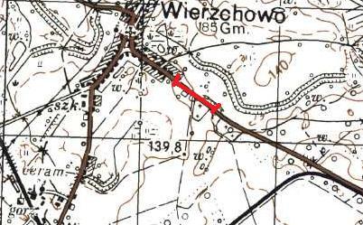 DANE OGÓLNE numer inwentaryzacyjny 101 data 01.10.2012 lokalizacja droga wylotowa z wierzchowa w kierunku Będlina wsp. punktu początkowego N 53 27,366 E 16 06,636 wsp.