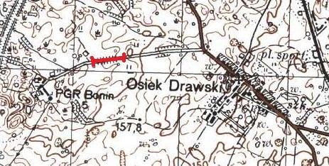 DANE OGÓLNE numer inwentaryzacyjny 205 data 03.10.2012 lokalizacja Szpaler na trasie PGR Bonin Osiek Drawski wsp. punktu początkowego N 53 28,861 E 16 01,843 wsp.