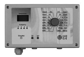 Regulacja solarna ESR / UVR Opis produktu Regulator solarny ESR / UVR elektroniczne uniwersalne regulatory solarne regulacja różnicowa temperatury zabezpieczenie przed przepięciem czujnika kolektora