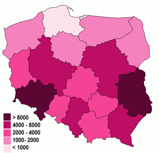 Powierzchnia stawów ziemnych w 2014 roku (wg RRW-22) Województwo Pow. ewidencyjna (tys.