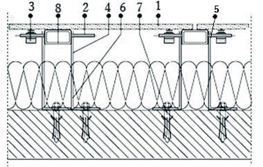 102 Rys. 3. Konstrukcja wentylowanej elewacji Vespol FIX z zamkniętymi profilami mocującymi.