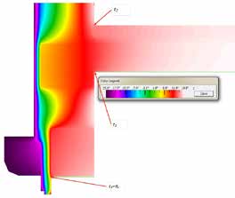 DETAL 21 Zamocowanie stolarki okiennej w ścianie z wieńcem żelbetowym wraz z roletą okienną. Tablica 6.21. Obliczone parametry cieplno-wilgotnościowe węzła.