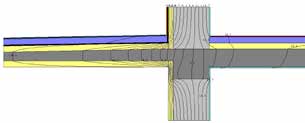 DETAL 28 Balkon wspornikowy żelbetowy w ścianie o gr.30 cm. z ociepleniem dwustronnym płyty. Tablica 6.28. Obliczone parametry cieplno-wilgotnościowe węzła.