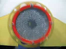 J. SIDOR, P. TOMACH Rys. 12. Komora z wk adk A; cz stotliwo drga 10 Hz, amplituda Fig. 12. The chamber with the liner A; vibration frequency 10 Hz, Rys. 13.