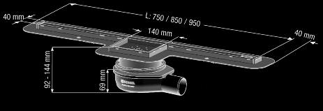 80 mm 65 mm 122-175 mm 69 mm Prysznicowe odpływy liniowe Linearis, Linearis Super60 i Linearis Compact, System Wewnątrz budynków System modułowy Produkt Wielk. nom. Nr art. Cena kat.