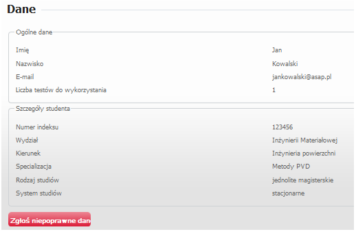 1. Logowanie do systemu ASAP Logowanie do systemu ASAP odbywa się poprzez zalogowanie się do systemu dziekanatowego (ehms).