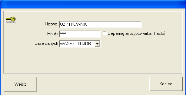Nazwę logowania oraz hasło.
