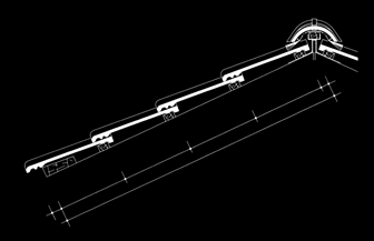 DACHówki profilowane Rozmierzanie połaci okap - kalenica Zakładka / odstęp łat Odst py at wynikajà z ró nicy mi dzy d ugoêcià dachówek a zak adkà, której wielkoêç jest uzale niona od kàta pochylenia