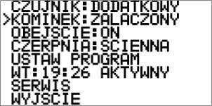 W pierwszej kolejności należy określić rodzaj komory spalania kominka, następnie etap pracy tego kominka (przy zamkniętej komorze spalania tylko rozpalanie, przy otwartej komorze spalania rozpalanie