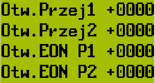 sterującej ZA SA907/2 Strona 14 z 28 Ekran 8 Stan przejazd 1 zamykanie, wyświetlany, kiedy trwa opuszczanie drągów napędów N1,N2.
