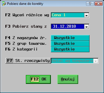 menu: Tabele -> Protokół różnic W wersjach programu od 4.