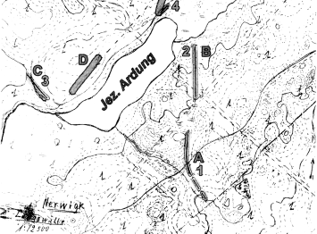 120 Robert Klimek Ryc. 1. Fragment mapy L. Fromma i W. Steffela Kreiskarte Stadt- und Landkreis Allenstein 1:100000 z 1941 r.