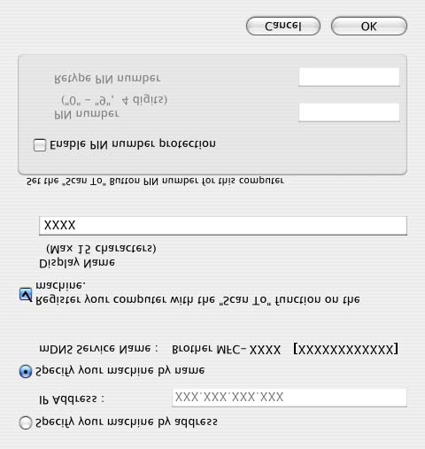 Instalowanie sterownika i oprogramowania Macintosh 4 Dla użytkowników kabla interfejsu sieciowego (tylko model MFC-7440N) Dla wersji Mac OS X 10.2.