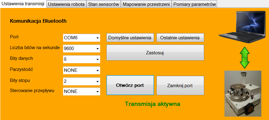 10. PROGRAM WSPÓŁPRACUJĄCY Z ROBOTEM 10.1. Aplikacja w programie Visual Studio 2012 Proces projektowania robota został zakończony, konstrukcja wykonana, sterownik sprawny, a kod programu poprawnie spełniający swoje zadanie.