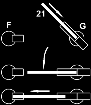 2. Wyłącznik pływakowy (19) oraz wąż odbioru z pływakiem (12) należy wprowadzić przez kołnierz rury teleskopowej (15) do zbiornika. Rysunek 12. Montaż rury współosiowej 5.