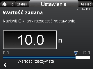 Polski (PL) 8.4 Menu Status 8.6 Menu "Ustawienia" 2.1.0.0.0.0 Status 3.1.0.0.0.0 Ustawienia Nawigacja "Home" > Status Nacisnąć i przejść do menu Status za pomocą.