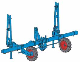 RAMY TELESKOPOWE (ROZSUWANE) 6-rzędowy siewnik na pojedynczej teleskopowej ramie monoblokowej 260 Rama teleskopowa jednobelkowa Jednobelkowa rama teleskopowa oferuje szerokość roboczą do 4,5 m.